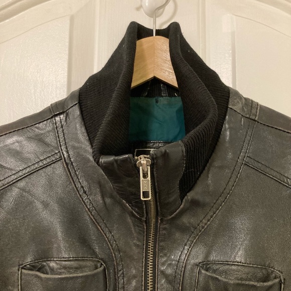 Vintage bomber-style leather jacket W’s XS - Picture 5 of 8
